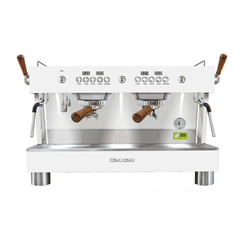 ASC-5USBTP2GR02 | Ascaso Barista T Plus Raised ETL - White / 2 Groups