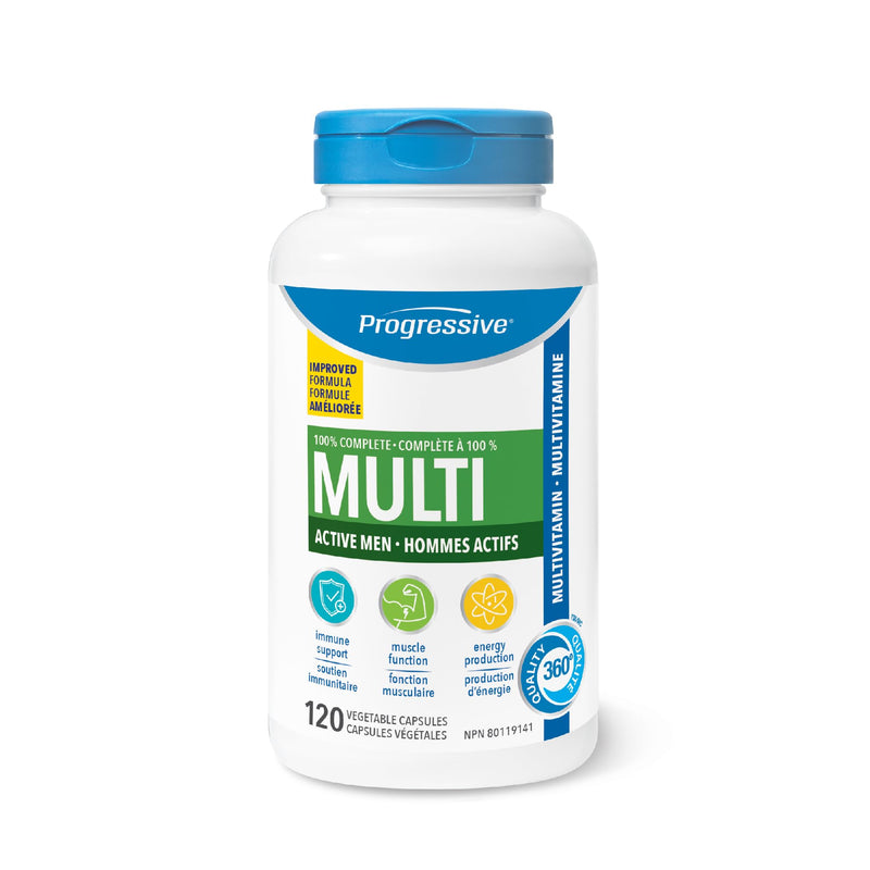 Progressive - MultiVitamins Active Men 120Vcap - Limolin 