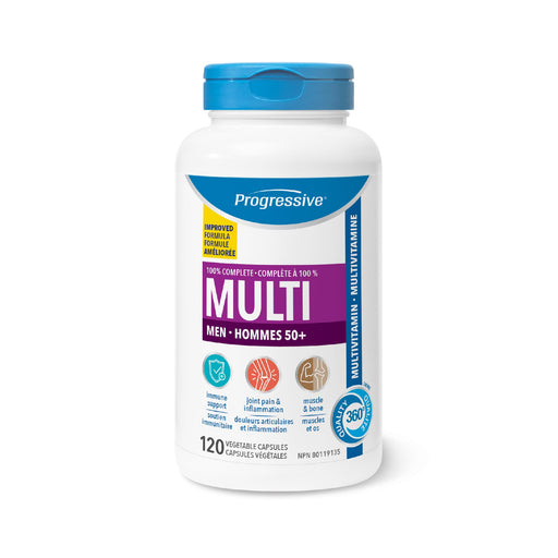 Progressive - MultiVitamins Men 50+ 120 Vcaps - Limolin 
