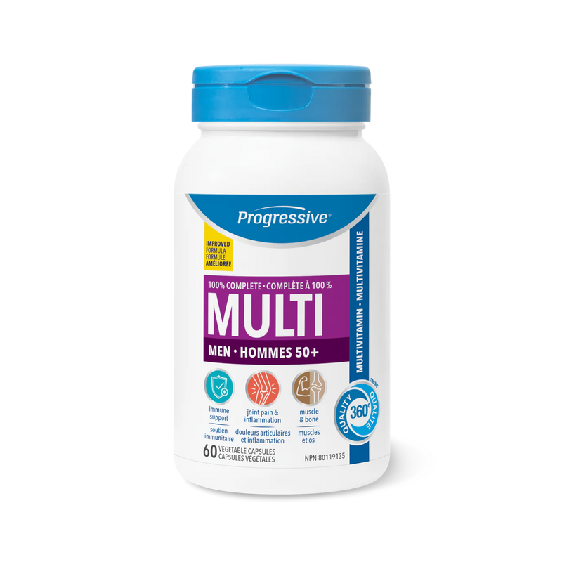 Progressive - MultiVitamins Men 50+ 60 Vcaps - Limolin 