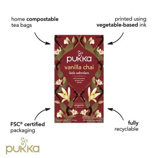 Pukka - Vanilla Chai Hebal Tea 20's - Limolin 