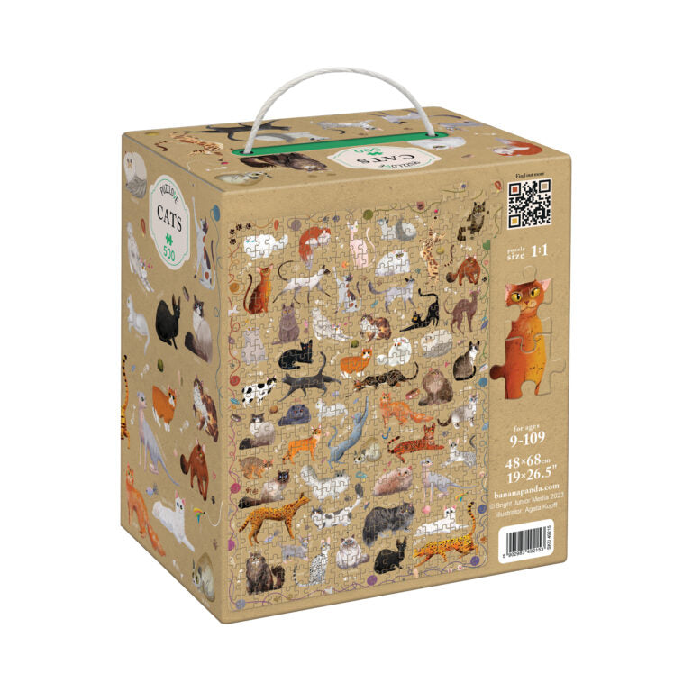 BANANA PANDA - PUZZLOVE - 500pc PUZZLE CATS (9+)