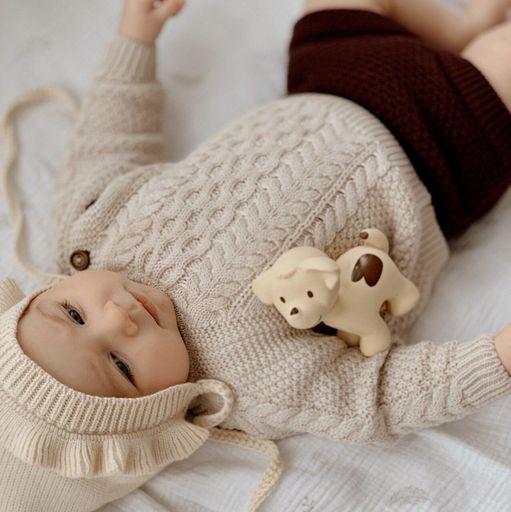 TIKIRI - PUPPY NATURAL RUBBER TOY 4"H