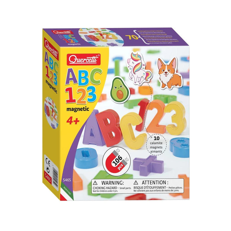Quercetti - Abc123 Magnetic - 106-Piece (Multi) - Limolin 