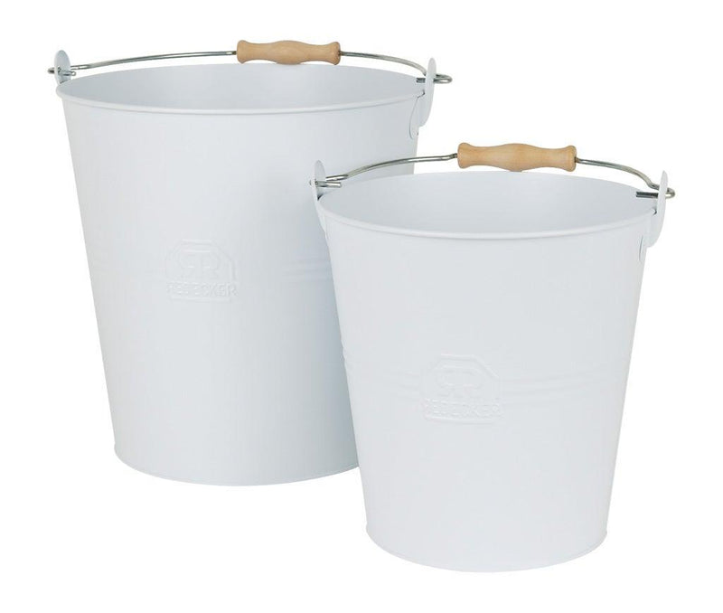 REDECKER - Bucket Set Metal White 2/St - 5&10L/5&10Q - Limolin 