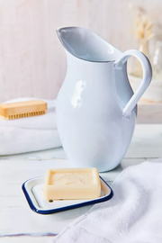 REDECKER - Soap Dish Enamel White/Blue 135X11Cm/5X4 - Limolin 