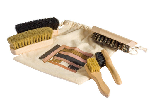 REDECKER - Travel Shoe Kit 6/St (5 Brushes In Printed Cotton Bag) - Limolin 