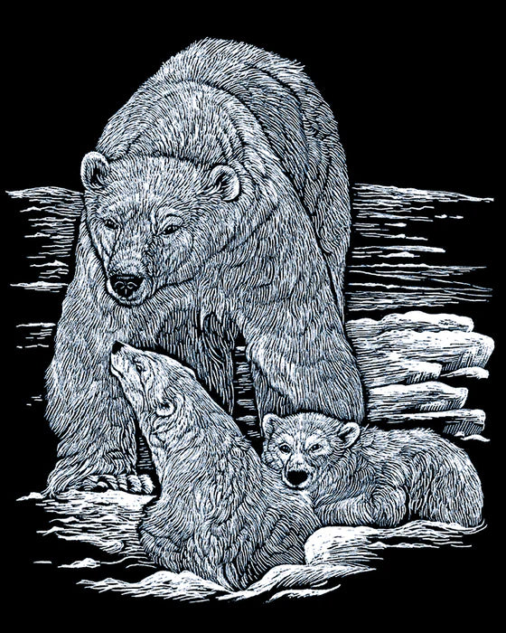 ROYAL - EGRVart Polar Bear and Cubs - Limolin 