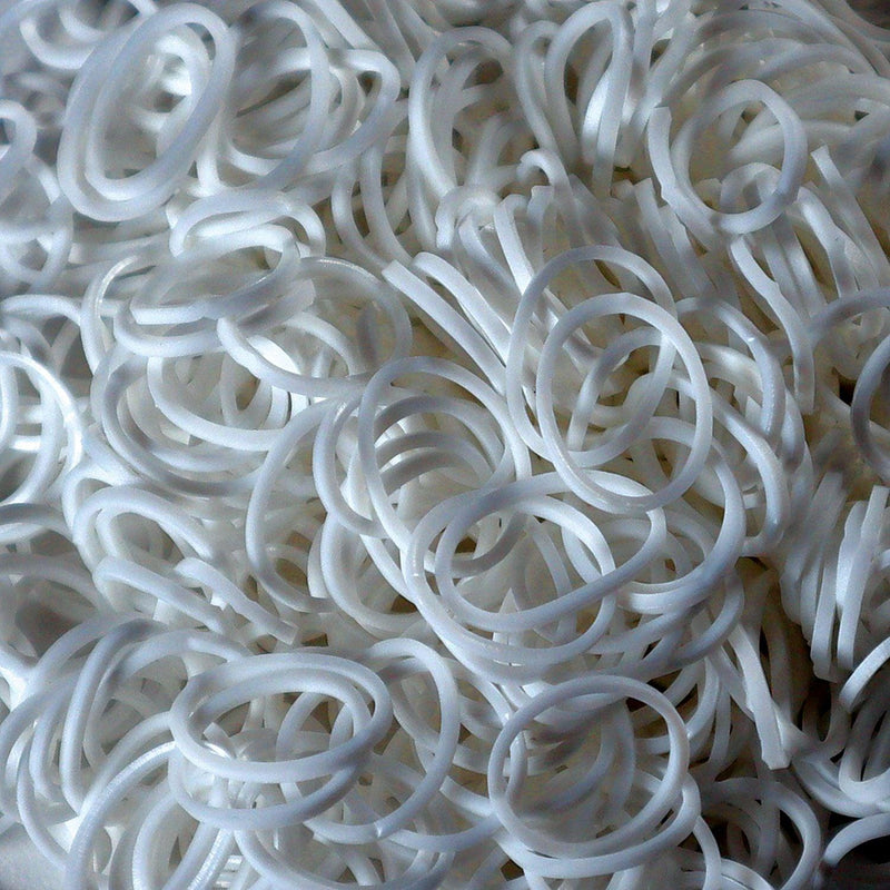 Rainbow Loom - Solid Bands - White - Limolin 