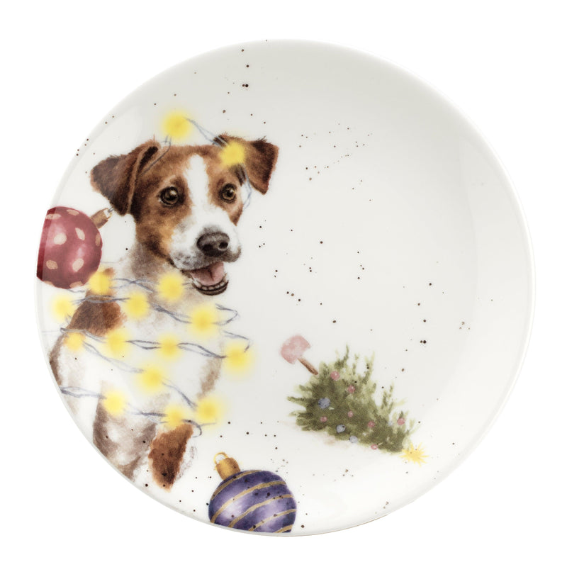 Royal Worcester - Coupe Plate 6.5" (Set of 2) - Dog & Mouse - Limolin 