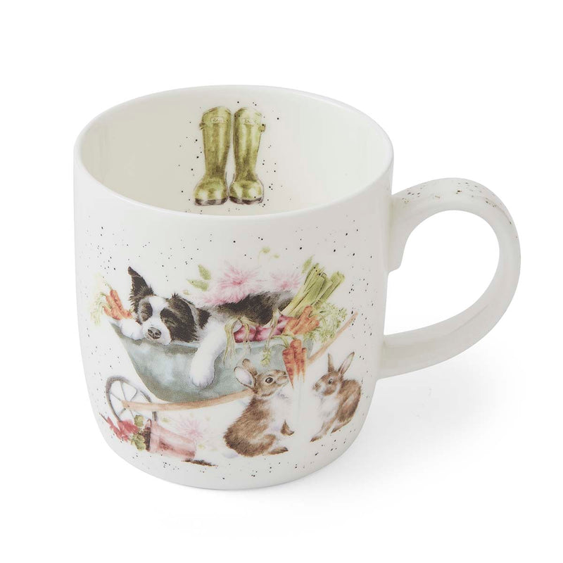Royal Worcester - WRENDALE MUG 11OZ-SLEEPING ON THE JOB (DOG) - Limolin 
