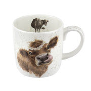 Royal Worcester - Wrendale Mug 14 Oz, Daisy Chain (Cow) - Limolin 
