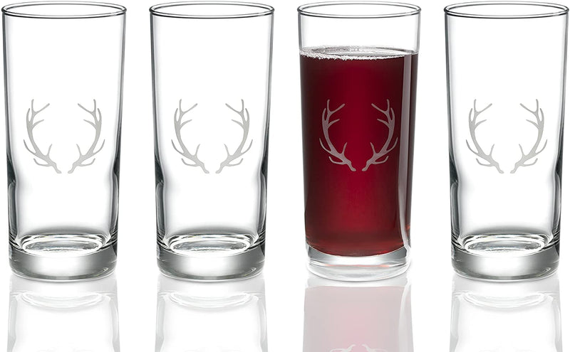 Luminarc - Rustic - 4-Piece Highball Glass Set | 15.5 fl oz / 458 mL