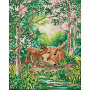 Doe & Her Fawn 49X59