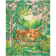 Doe & Her Fawn 49X59