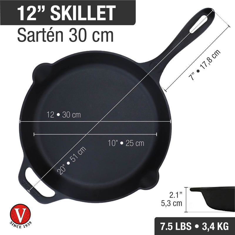 Victoria - Cast Iron Skillet - 30 cm