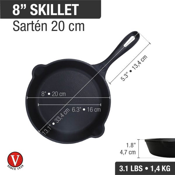 Victoria - Cast Iron Skillet - 20 cm