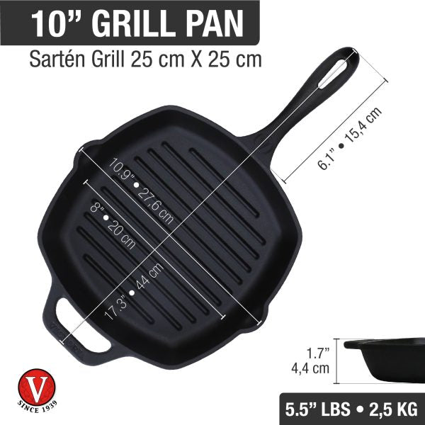 Victoria - Cast Iron Grill Pan - 25 cm