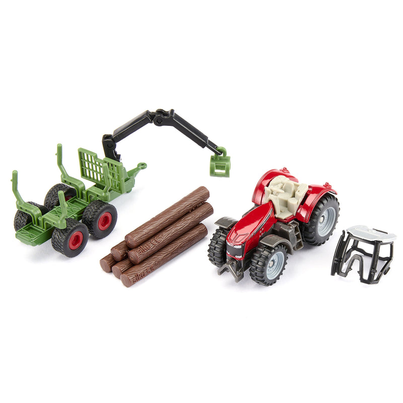 MASSEY FERGUSON WITH FORESTRY TRAILER