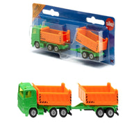 TRUCK WITH DUMPER BODY AND TIPPING TRAILER