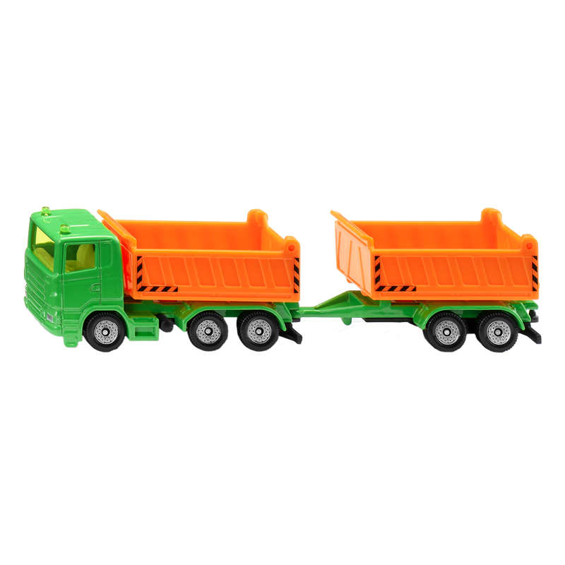 TRUCK WITH DUMPER BODY AND TIPPING TRAILER