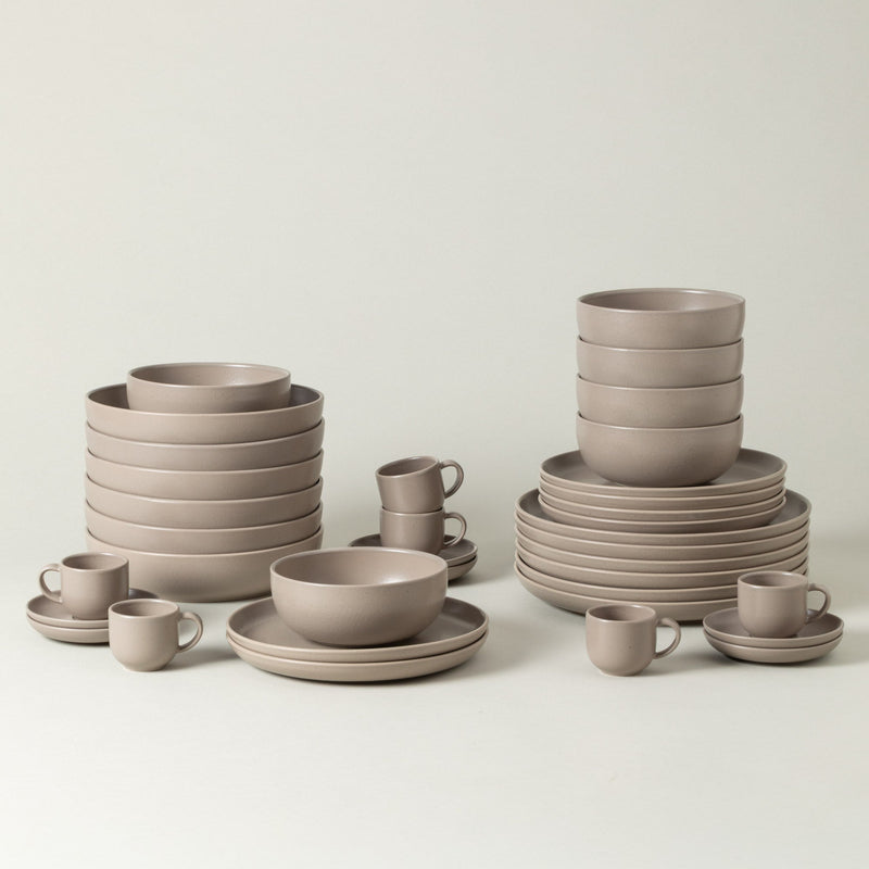 Pacifica - Chestnut Brown 30-piece Dinnerware Set with Coffee Cup and Saucer