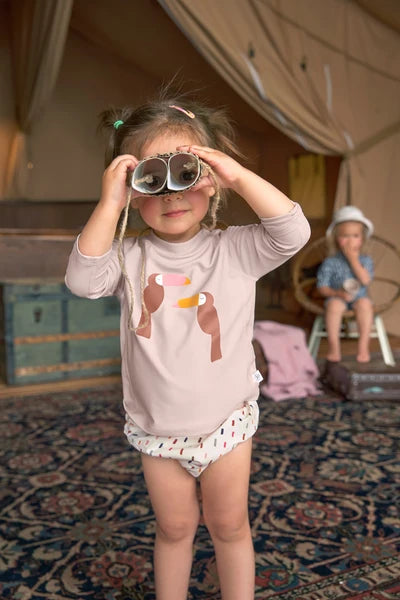 Lassig - Swimwear - Long Sleeve Rashguard - Toucan powder pink | 6 months