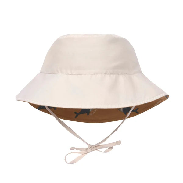 Lassig - Swimwear - Sun Protection Bucket Hat - Whale Caramel | 3 - 6 months