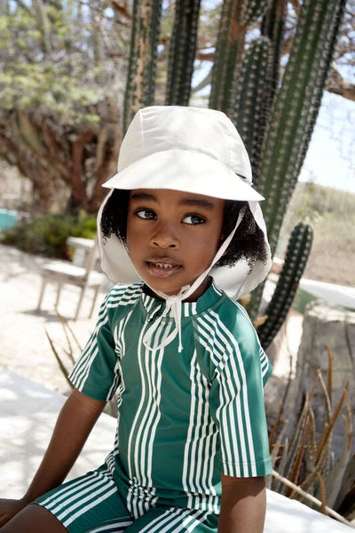 Lassig - Swimwear - Sun Protection Flap Hat - Nature | 3 - 6 months