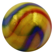 Mega Marbles - Spumoni Glass Marble Game Net (25-Piece) - representative marble design close-up