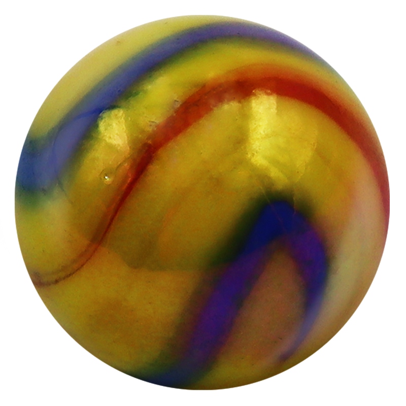 Mega Marbles - Spumoni Glass Marble Game Net (25-Piece) - representative marble design close-up