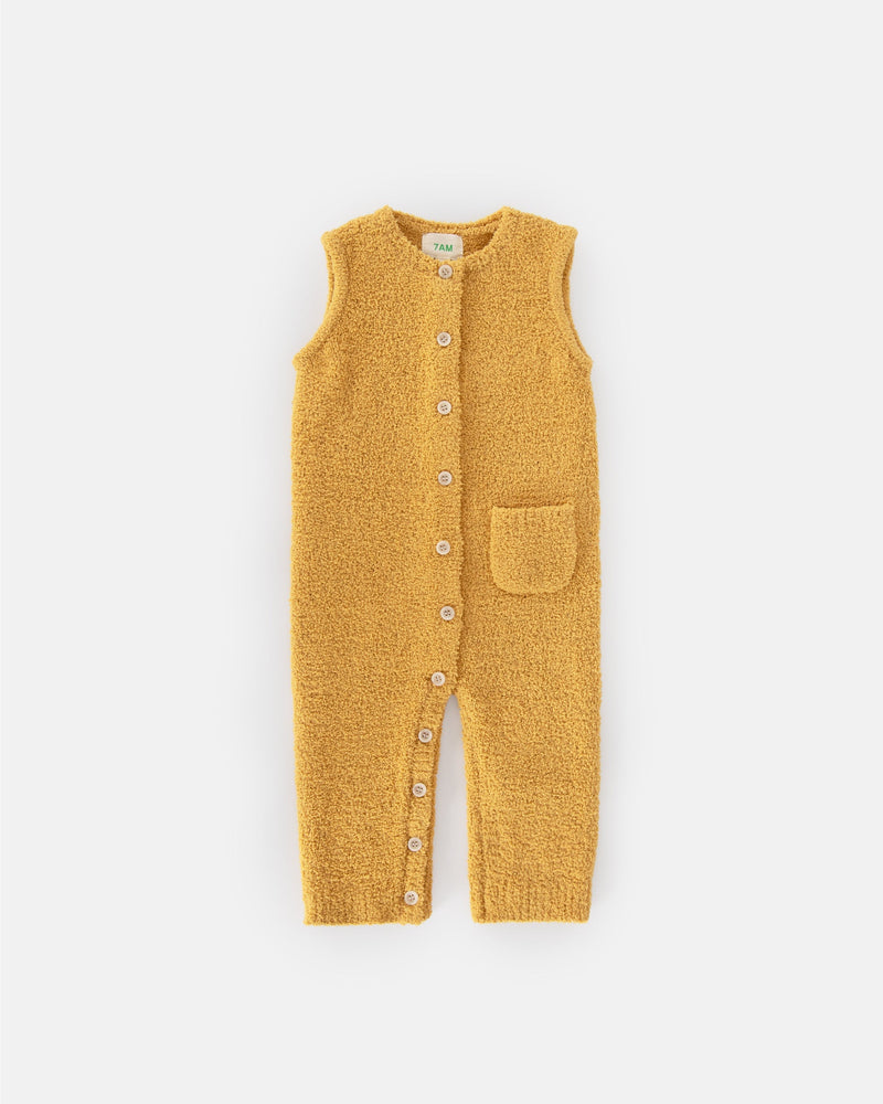 7AM - Sleeveless Jumpsuit - Fuzzy | Infant Baby One-Piece Romper for Newborns
