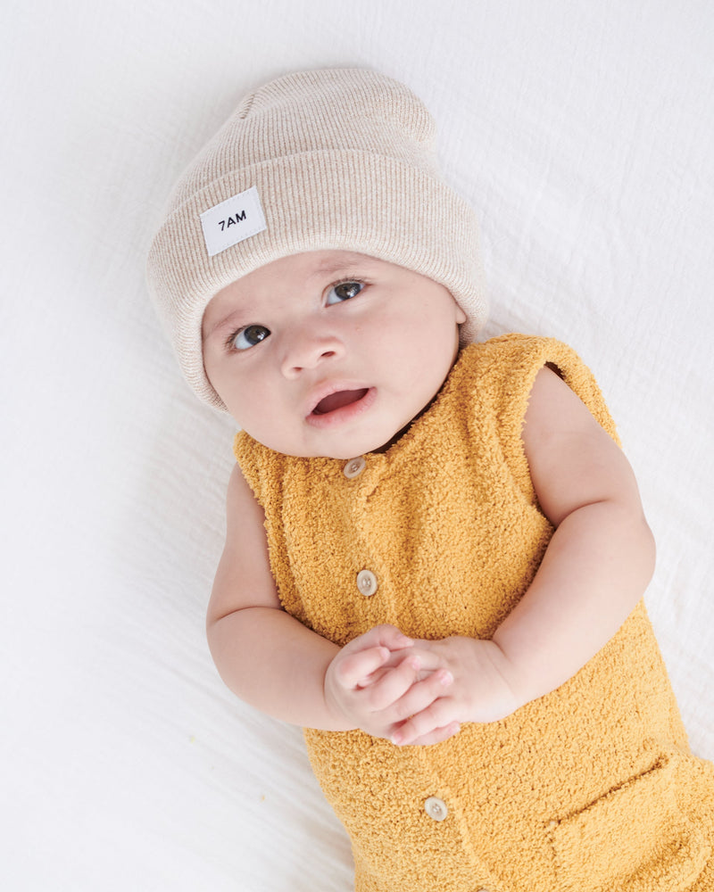 7AM - Sleeveless Jumpsuit - Fuzzy | Infant Baby One-Piece Romper for Newborns
