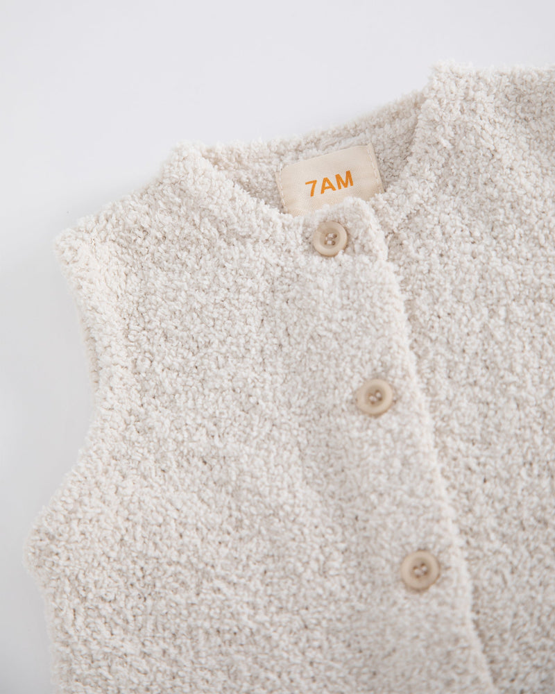 7AM - Sleeveless Jumpsuit - Fuzzy | Infant Baby One-Piece Romper for Newborns