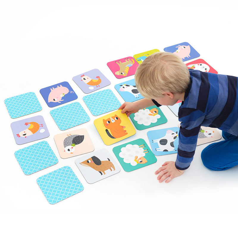 Banana Panda - SUUUPER SIZE - MEMORY GAME FARM ANIMALS 24 cards (2+) - Limolin 