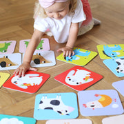 Banana Panda - SUUUPER SIZE - MEMORY GAME FARM ANIMALS 24 cards (2+) - Limolin 