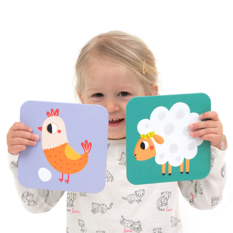Banana Panda - SUUUPER SIZE - MEMORY GAME FARM ANIMALS 24 cards (2+) - Limolin 