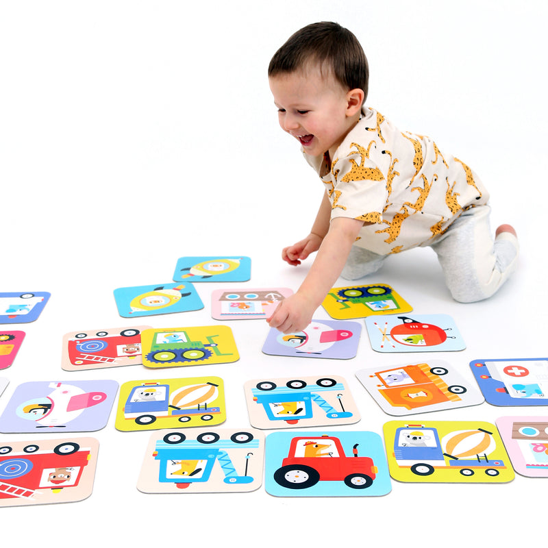 BANANA PANDA - SUUUPER SIZE - MEMORY GAME VEHICLES 24 cards (2+) - Limolin 