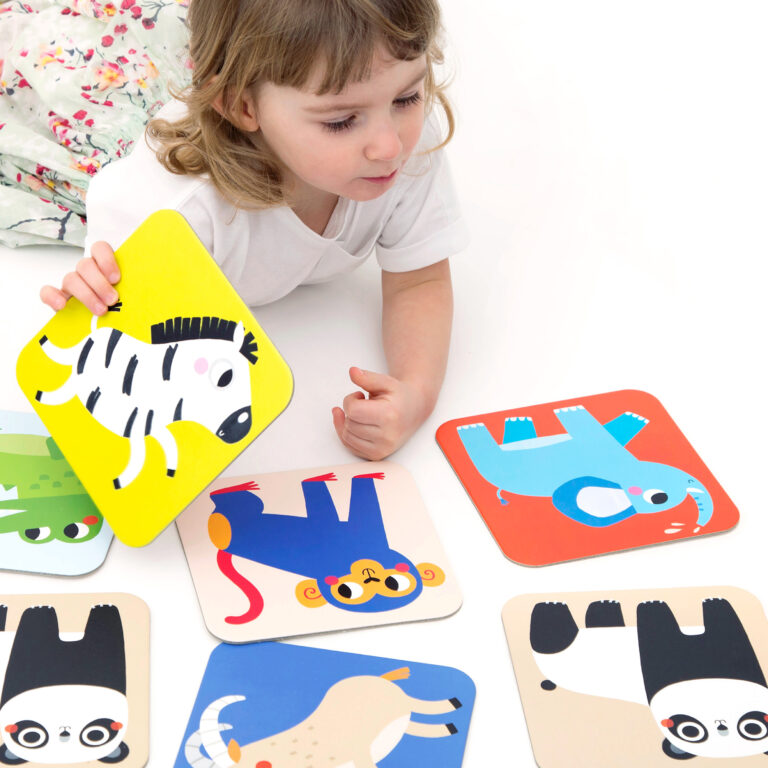 BANANA PANDA - SUUUPER SIZE - MEMORY GAME WILD ANIMALS 24 cards (2+) - Limolin 