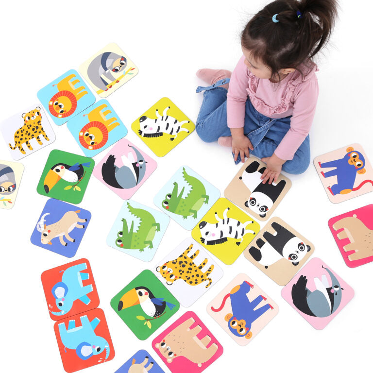 BANANA PANDA - SUUUPER SIZE - MEMORY GAME WILD ANIMALS 24 cards (2+) - Limolin 