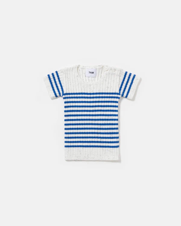 7AM - Short Sleeve Tee Marinière - Ribbed