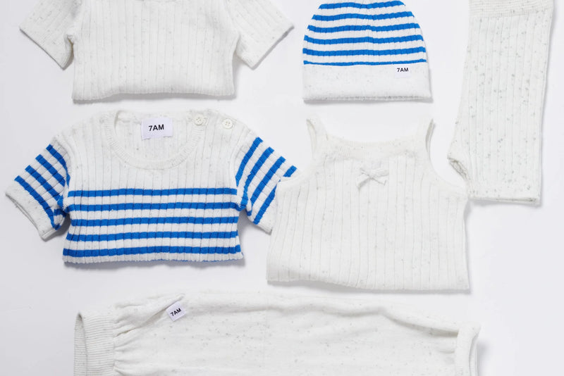 7AM - Short Sleeve Tee Marinière - Ribbed