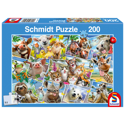 Schmidt Spiele - Puzzle - Animal Selfies (200-Piece Puzzle) - Limolin 