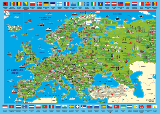 Schmidt Spiele - Puzzle - Discover Europe (500-Piece Puzzle) - Limolin 
