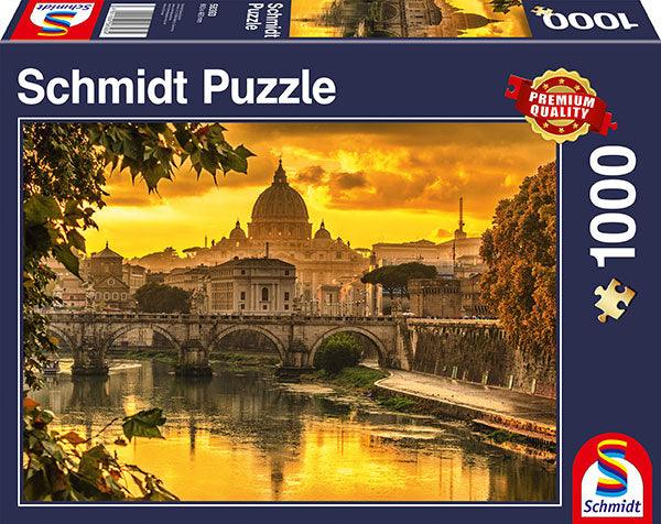 Schmidt Spiele - Puzzle - Golden Light On Rome (1000-Piece Puzzle) - Limolin 