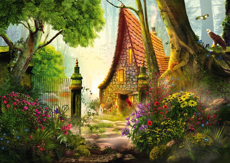 Schmidt Spiele - Puzzle - Maison Dans La Clairière (1000-Piece Puzzle) - Limolin 