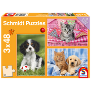 Schmidt Spiele - Puzzle - My Favorite Puppies (3X48-Piece Puzzle) - Limolin 