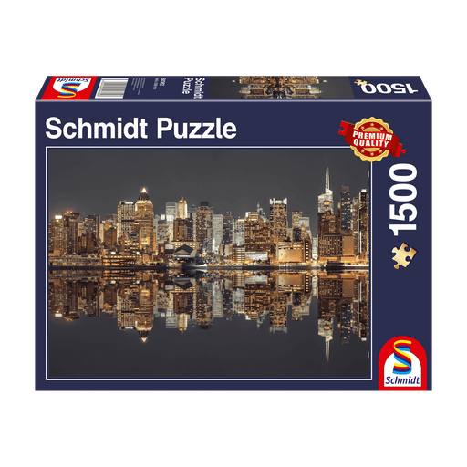 Schmidt Spiele - Puzzle - New York Skyline By Night (1500-Piece Puzzle) - Limolin 