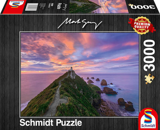 Schmidt Spiele - Puzzle - Nugget Point Lighthouse, New Zealand - Mark Gray (3000-Piece Puzzle) - Limolin 