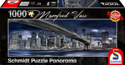 Schmidt Spiele - Puzzle - Panorama - Dark Night, New York - Manfred Voss (1000-Piece Puzzle) - Limolin 